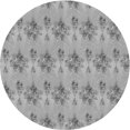 thumbnail image 1 of Ahgly Company Tapis de Zone Rond Gris Transitionnel pour Intérieur Lavable à la Machine, 5 Pieds Rond, 1 of 7