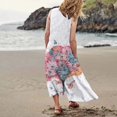 thumbnail image 2 of TJAZFJPA Robes de Fête de Jardin pour Femmes Mode pour Femmes Col Rond Décontracté Imprimé Pissenlit 3D Sans Poignets Poche Longue Robe Débardeur Robe Décontractée Grande Taille Robes Maxi pour Femmes Robe Noire pour Femmes, 2 of 6