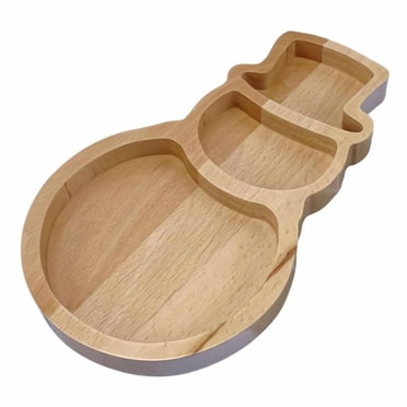 CJiaWei Plateau de Service en Bois pour Sapin de Noël Planche de Charcuterie de Noël Planche à Découper Mignonne Plat de Service Amusant pour Fromage Fruit Pain Légumes Collation Dessert