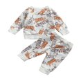 thumbnail image 4 of MesaSe 2Pcs Toddler Baby Spring Autumn Clothes Baby Long Sleeves + Trousers Tiger Pattern Cartoon  Neck, 4 of 7
