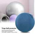 thumbnail image 2 of Dust-proof Anti-slid Exercise Ball Cover Cotton Flax Practical Fine Knitted Yoga Ball Cover for Home, 2 of 10