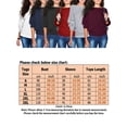 thumbnail image 2 of Bellella Pull pour Femmes Couleur Unie Pull Chaud d'Hiver Manches Longues Tricoté Chic Rouge m, 2 of 2