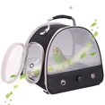 thumbnail image 1 of Bird Travel Cage, Breathable Mesh Portable Small Bird Carrier for Parakeet Parrot Cockatiel with Standing Perch and Tray, Side Access Window Collapsible, 1 of 1
