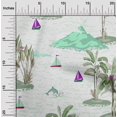 thumbnail image 2 of oneOone Velvet Sea Green Fabric Tropical Beach Craft Projects Decor Fabric Printed By The Yard 58 Inch Wide, 2 of 4