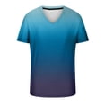 thumbnail image 3 of LSLJS T-Shirt à Imprimé Dégradé pour Hommes, Manches Courtes, Col en V, Pull Athlétique, 3 of 4
