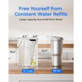 thumbnail image 4 of Waterdrop Rechargeable Water Filter Pitcher, Reduce 99.6% of Lead and 45+ Impurities, 6-Month Electric Water Dispenser, Instant 15-Cup Countertop Sys, 4 of 8
