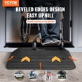 thumbnail image 2 of VEVOR Upgraded Rubber Threshold Ramp, 3" Rise Door Ramp with 1 Channel, Natural Rubber Car Ramp with Non-Slip Textured Surface, 33069 lbs Load Capacity Curb Ramp for Wheelchair and Scooter, 2 of 9