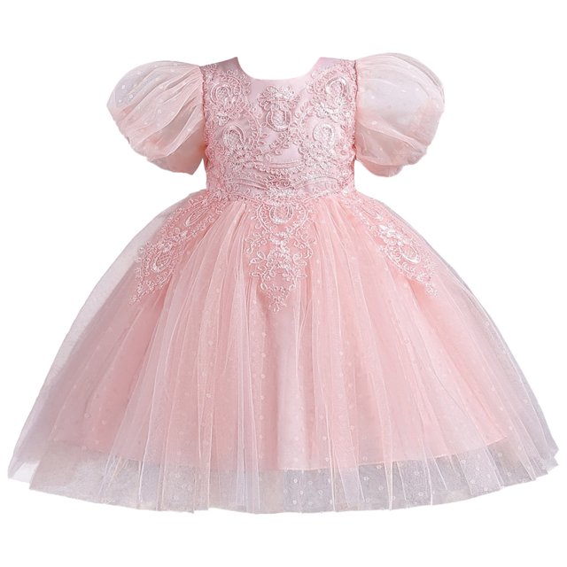 Cardigans pour Tout-Petits 2t Robes Jeunesse Taille 16 Robe Fille Tout-Petit Enfants Été Manches Courtes Robe Fleurie Robe de Défilé Performance
