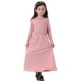 thumbnail image 1 of KYAIGUO Robes à Volants pour Filles 1-12 Ans Bébé Manches Longues Décontractées Robe Maxi Ligne A, 1 of 8