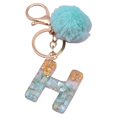 thumbnail image 2 of Letter Pendant Plush Ball Key Chain Resin Sequin Buckle Keyring Holder Charm Decoration, 2 of 8