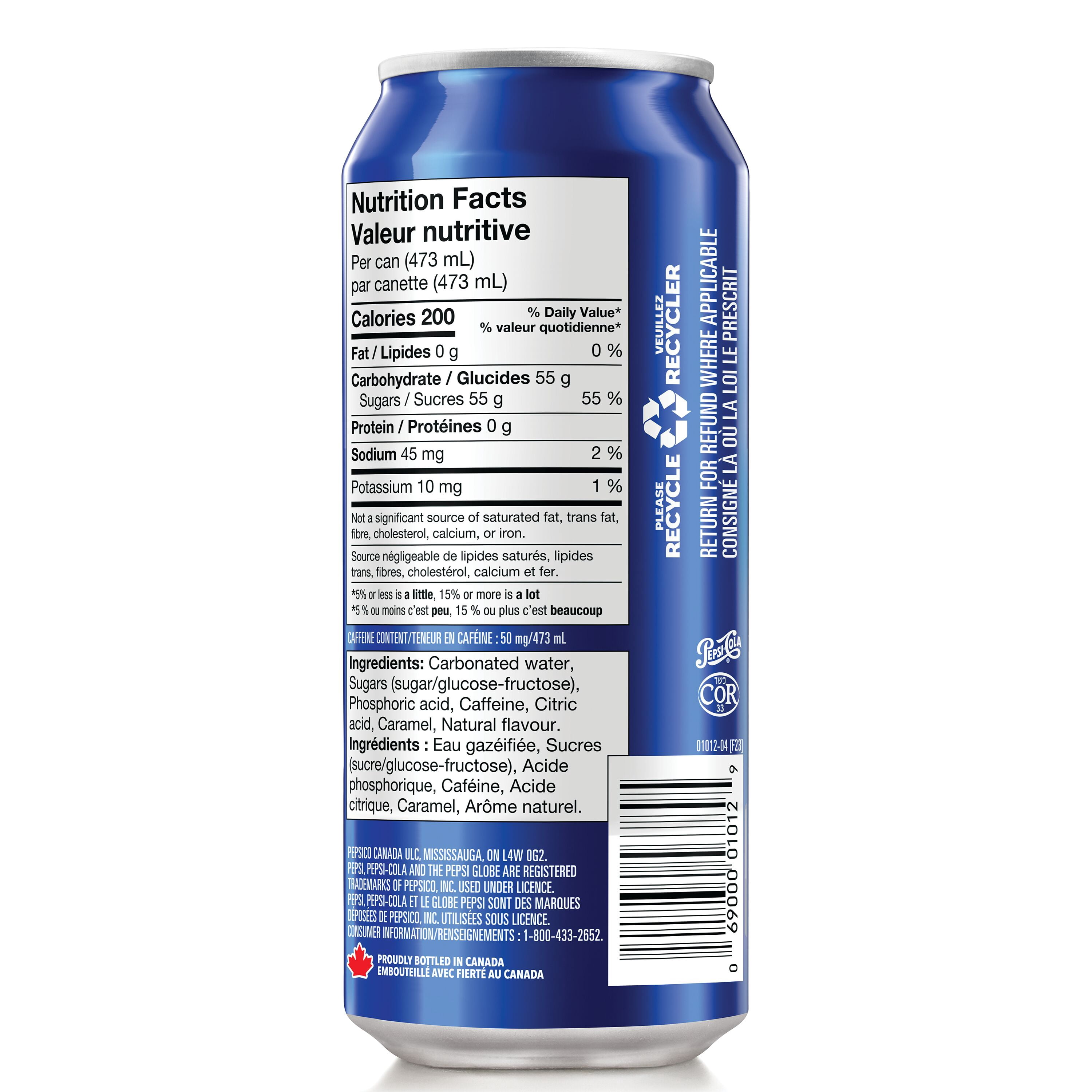 Pepsi Cola 473 ml, Can