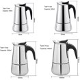 thumbnail image 5 of Premium Stainless Steel Italian Coffee Maker, Classic Coffee Maker (100/200/200/450 ML) For Induction Cooker, 5 of 5
