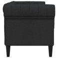 thumbnail image 3 of vidaXL Chesterfield Sofa 2-Seater Black Fabric, 3 of 5