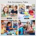 thumbnail image 4 of GloryStar 47.2" Height Adjustable Kids Table & 6 Chair Set, Non-Slip Legs, Perfect Preschool Activity Desk for Ages 2-10, 4 of 7