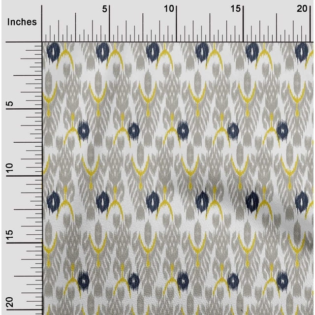 oneOone Viscose Jersey Fabric Tree Style Ikat Print Fabric By The Yard 60 Inch Wide