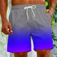 thumbnail image 2 of FAIWAD Mens Gradient Shorts Quick Dry Elastic Waist Beach Shorts Workout Sports Lightweight Sweatpant, 2 of 9