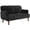 Black, variant on HOMCOM 2 Seater Sofa Couch with 8.3" Thick Padding and Wood Legs, Black