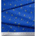 thumbnail image 3 of Soimoi Blue polyester Crepe Fabric Abstract & Dollar Symbol Fabric Prints By Yard 52 Inch Wide, 3 of 5