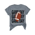 thumbnail image 4 of Charmgo Haut pour Femmes Tendance T-Shirts Jour de Match T-Shirt Imprimé 2D pour Femmes Manches Courtes Col Rond T-Shirt Mode Léger Doux Tenue Décontractée Vêtements pour Femmes Football Gris m, 4 of 4