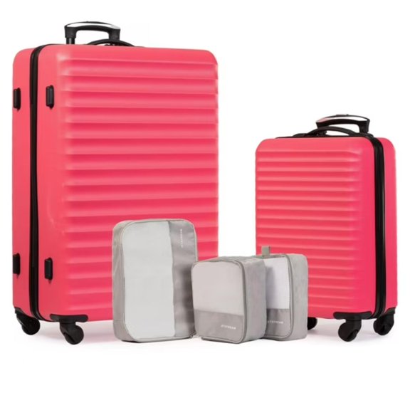 Remis à Neuf Jetstream 50553764 Coque Rigide Ensemble de Bagages 5 Pcs Rose