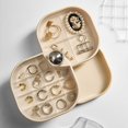 thumbnail image 2 of SLYNSHome Jewelry Organizer Plastic Jewelry Storage Box Earring Holder for Women,3-Layer Rotating Travel Jewelry Tray Case for Bracelets Rings Bracelets, 2 of 9