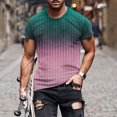 thumbnail image 4 of Hot6sl Économies d'Été Liquidation Blouses & Chemises à Manches Courtes Col Rond, Nouveau T-shirt Décontracté Mode Homme Imprimé Sport Manches Courtes Blouses Col Rond Chemises, Blouse Hommerose, S, 4 of 6