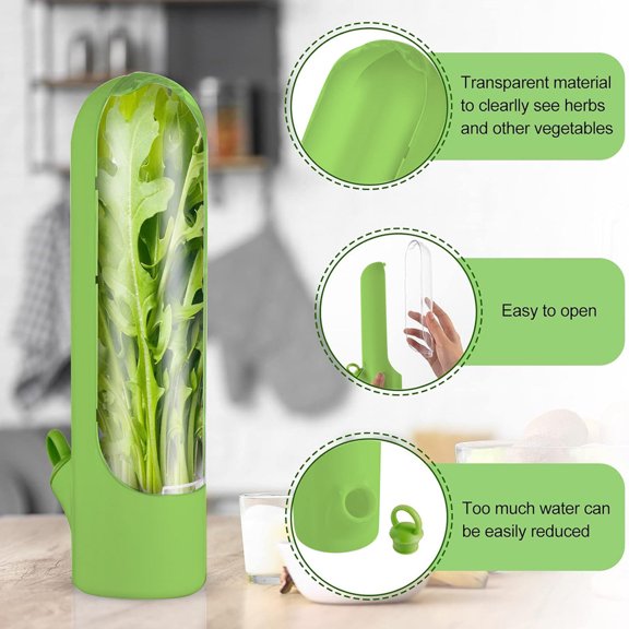 Refrigerator Fresh Pod Containers for Produce Storage Durable Storage Solutions for Cilantro Parsley Asparagus Keeps Vegetables Crisp and Flavorful