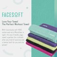 thumbnail image 3 of FACESOFT Serviette Active Écologique Anti-Transpiration, Sans Microfibre, Aqua, 1 Pce, 3 of 9