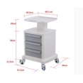 thumbnail image 2 of Mobile Trolley Cart ABS Material Portable Mobile Cart 3 Drawers for Dental, 2 of 10