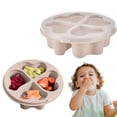 thumbnail image 1 of Qonioi Heart Shaped Snack Box, 4 Compartment Bento Lunch Box with Lid, Stackable Plastic Food Storage Container for Kids Snacks Fruit Candy, 1 of 6