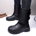 thumbnail image 2 of Wdhugt Tall Boots For Men With Fleece Lining Soft Sole Plus Size Comfortable Warm Wear Fall Winter Season Eva Material, 2 of 8