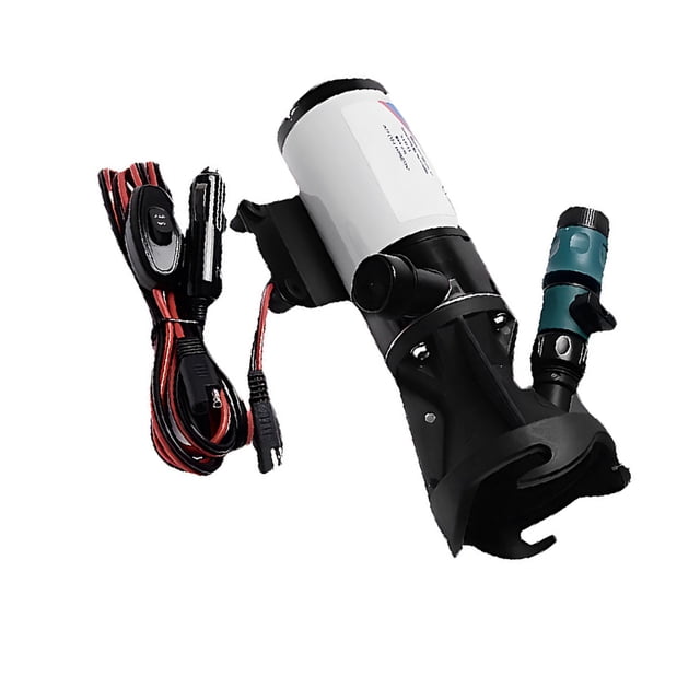 Pompe de Macération RV, Pompe à Eaux Usées Auto-Amorçante pour Macération RV, Entrée d'Eau 3 Pouces Double Lame à Quatre Feuilles 45L DC Pompe Électrique pour Déchets Kit de Pompe de Macération RV
