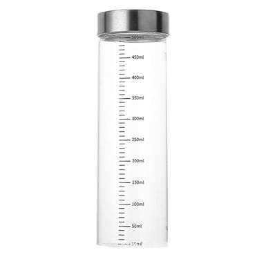 Huanglei Glass Juice Bottles 6 Pack 12 Oz Wide Mouth Glass Water Bottles With Lids For Juicing Protein Smoothie Milk Reusable Stainless Steel Lids Shaker Bottle