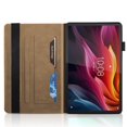 thumbnail image 2 of Étui Embossé Arbre de Vie pour Lenovo Tab m11/k11 Plus avec Support, Fentes pour Cartes, Boucle pour Stylet Brun, 2 of 5