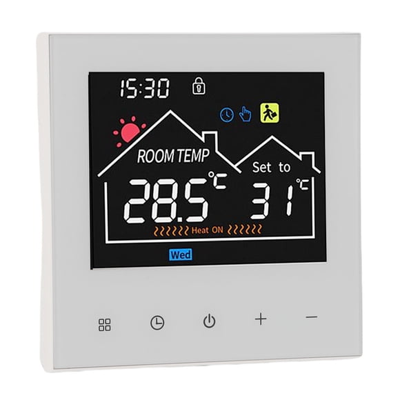 Smart Thermostat Color Touchscreen for Home Office Hotel with Flexible Installation