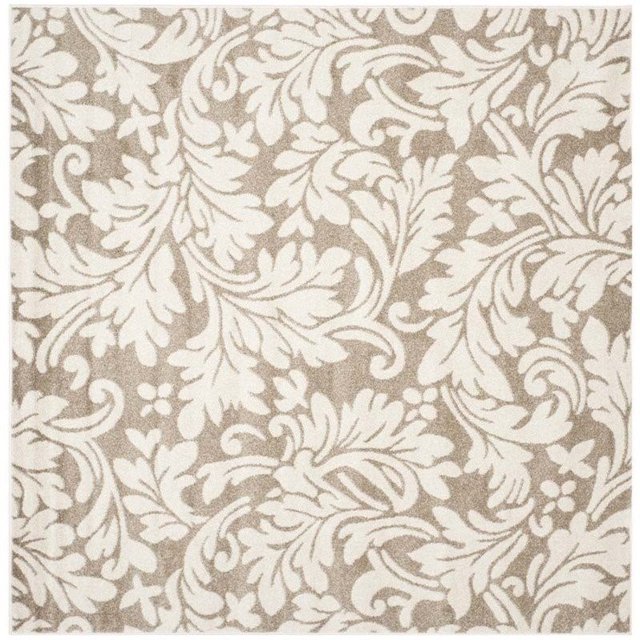 Safavieh Amherst Tapis d'Intérieur et d'Extérieur en Blé - Carré 7 Pieds