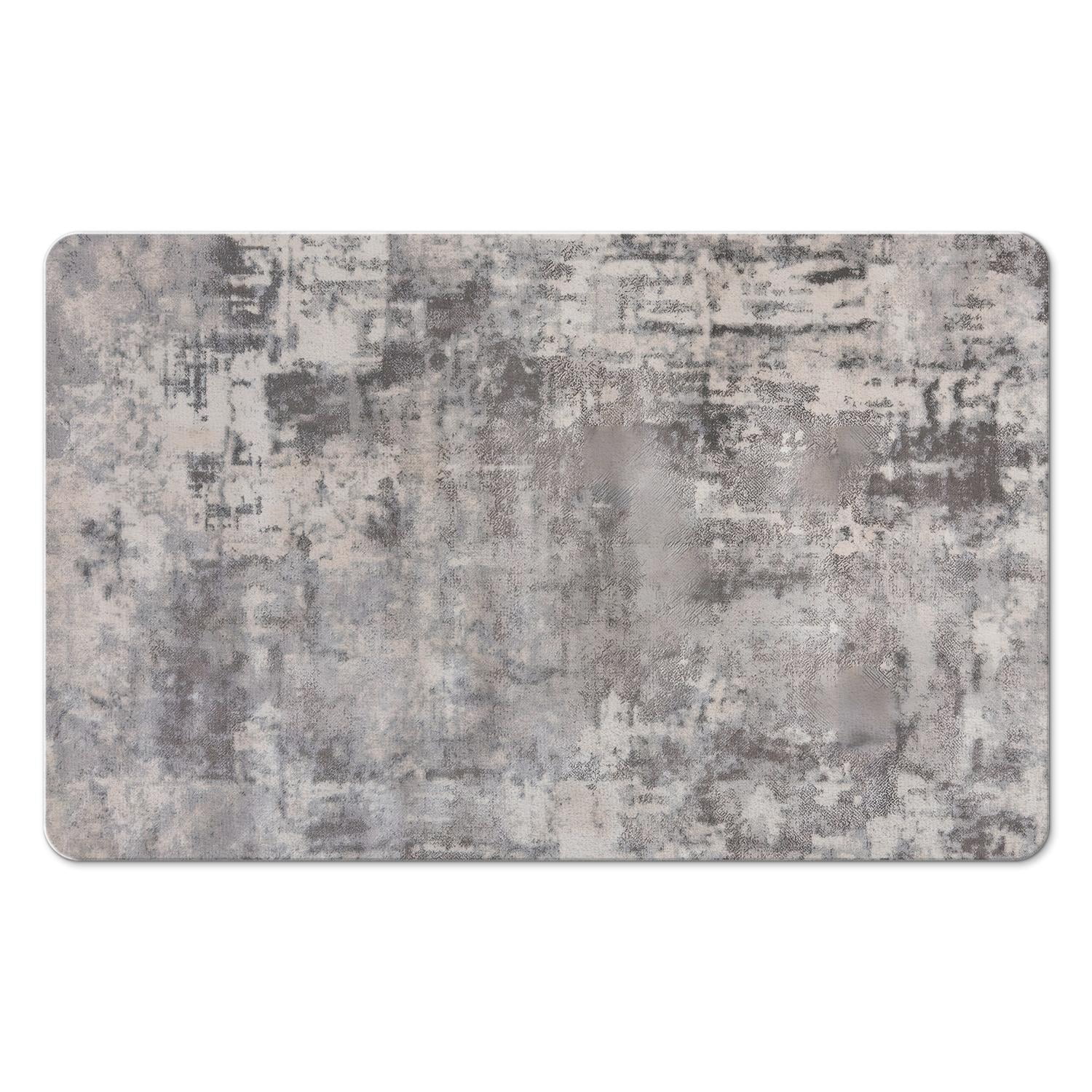 Experience the Comfort of our 20x32 inch Modern Abstract Gray Bathroom Runner Rug: Soft, Non-Slip, Low Pile, Perfect for Bathroom, Kitchen, Laundry Room