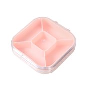 Daily Pill Organizer Travel Vitamin Organizer 5 Compartments Portable Vitamin Organizer Small and Unique Shape Easy To Carry Large Space Capacity Suitable for Outdoor Travel Pill Organizer Travel