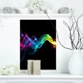 thumbnail image 1 of Abstract Ribbon Waves on Black - Abstract Canvas Wall Art Print, 1 of 3