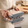 thumbnail image 4 of EGNMCR Kitchen Gadgets, Kitchen Appliances, Kitchen Accessories Slide Style Eggs Box Slide Style Eggs Roller Storage Rack Refrigerator Side Four Layer Antis Drop Eggs Collection Box Eggs storage boxs, 4 of 6