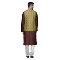 thumbnail image 3 of Atasi Ethnic Kurta Churidar Pajama Set With Printed Nehru Jacket Set For Mens, 3 of 3