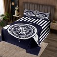 thumbnail image 2 of Erosebridal Retro Compass Bedspread Sets Queen Size, Nautical Theme Bed Set, 3pcs, 2 of 5