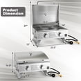 thumbnail image 2 of Gymax 2 Burner Portable BBQ Table Top Propane Gas Grill Stainless Steel, 2 of 10
