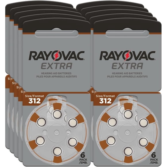 RAYOVAC® Piles pour Aide Auditive Format Extra 312 (60 Piles)