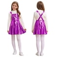 thumbnail image 1 of RUNQHUI Robe Salopette Évasée pour Filles Fête d'Anniversaire Robe Salopette à Bretelles Jupe Plissée Vêtements de Carnaval Violet 16, 1 of 6