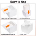 thumbnail image 4 of Uxcell Tissue Box Cover with Base Square Tissue Box Holder Acrylic Cube Facial Tissue Paper Dispenser, 4 of 6