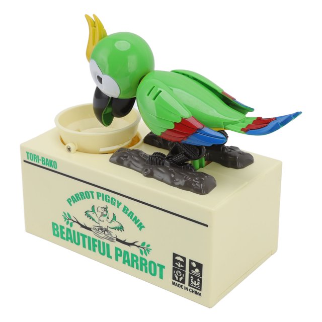 Electric Bank Money Box, Novelty Cute Animal Shape Money Saving Box Vivid Convenient For Over 6 Years Old For Office Green