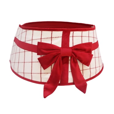 PLAID BOW TR STND BN