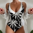 thumbnail image 2 of FhsagQ Ensembles de Maillots de Bain pour Femmes Plus Maillots de Bain Imprimés Monokini Maillots de Bain Col en V Maillots de Bain Ensembles de Maillots de Bain Transparents pour Femmes Jeu de Rôle Noir TG, 2 of 4