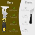 thumbnail image 3 of Multifunctional 420 Stainless Steel Multifunctional Putty Shovel with Two-Color Anti-Slip Handle, Paint Scraper 10 in 1 Putty Knife Multi-Use Painters Tool, Taping Knife, Paint, 3 of 6